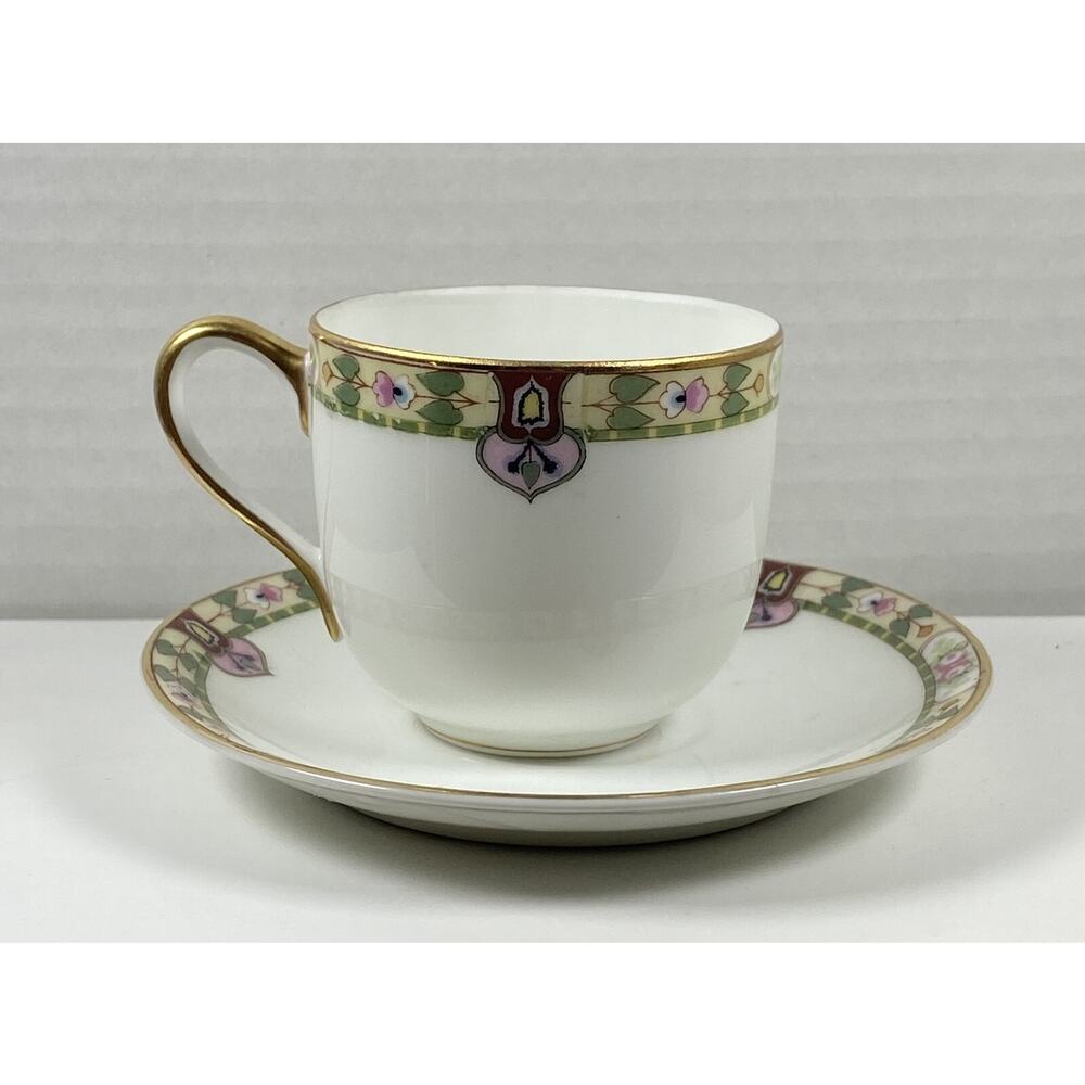 Noritake Nippon The Regina Pattern Demitasse Cup & Saucer Art Nouveau Style